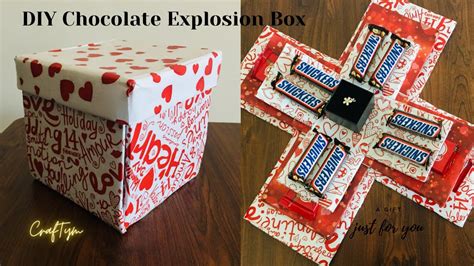 Chocolate Explosion Box Tutorial Diy Explosion Box Valentines Day