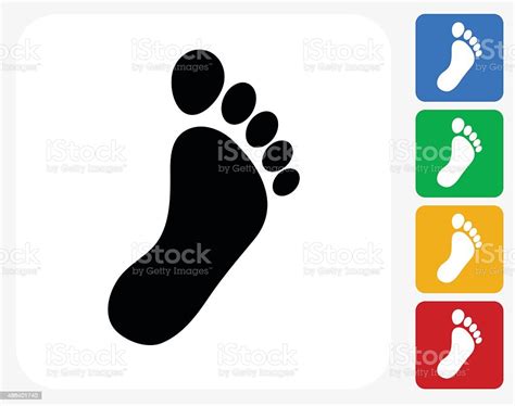 Footprint Icon Flat Graphic Design Stock Illustration - Download Image ...