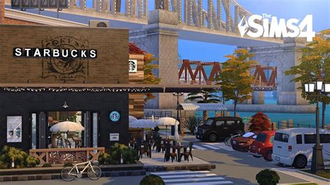 Starbucks • The Sims 4 • No Cc Speed Build Youtube