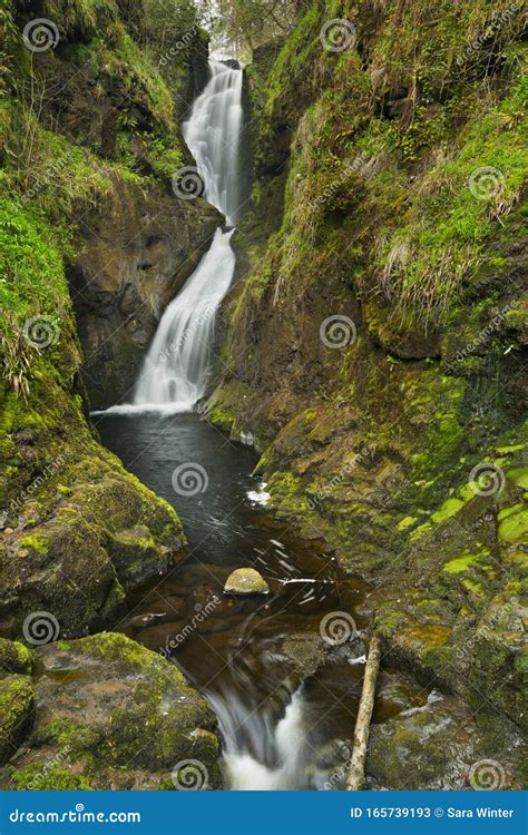 Waterfall In The Glenariff Forest Park In Northern Ireland Stock Image