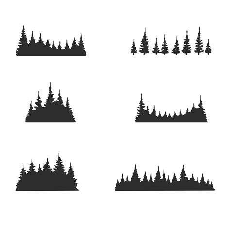 Forest Tree Silhouette Svg