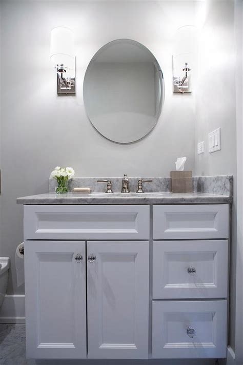 Maybe you would like to learn more about one of these? White Vanity with Glass Art Deco Knobs - Transitional ...