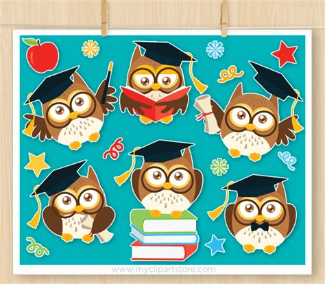 Graduation Owls Clipart Premium Vector Image By Myclipartstore