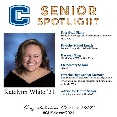 Senior Spotlight Katelynn White 21 East Greenbush Csd
