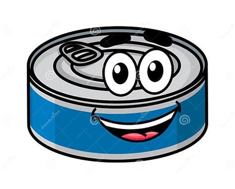 Cartoon Happy Tin Can Character Stock Vector Illustration Of Drawing