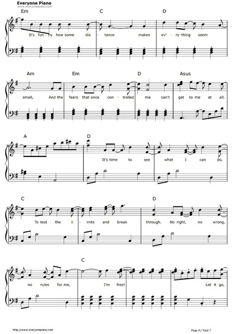 Learn how to play the disney theme piano cover ▷sheet music Free Let It Go Easy Version-Frozen Theme Piano Sheet Music Preview 4 - Free Piano Sheet Music ...