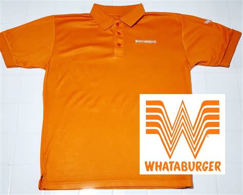 Whataburger Employee Uniform Embroidered Polo Shirt Gem