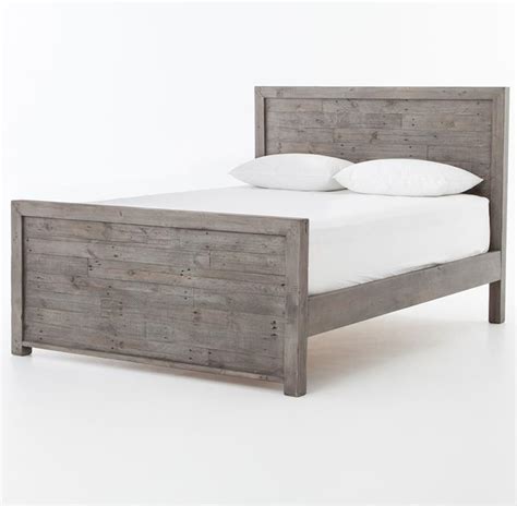 This reclaimed wood headboard will be the focal point of your room. Caminito Grey Reclaimed Wood Queen Panel Bed | Zin Home