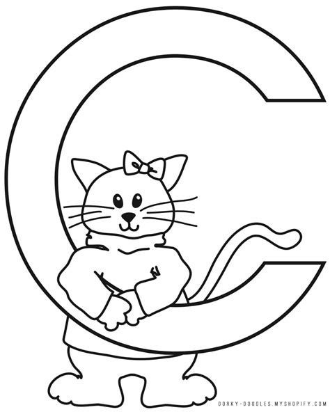 Letter Practice C Worksheets Letter C Coloring Pages Cat Coloring