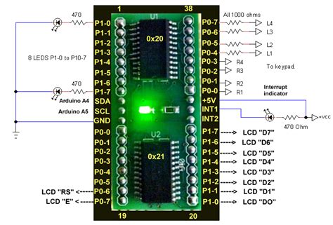 Arduino Interface Pca9555 Gpio Expander With Code