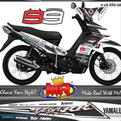 Harga lis body striping stiker yamaha vega vega r lama 2003 hitam silver : Baru 30++ Stiker Keren Motor Vega Zr - Gambar Keren HD