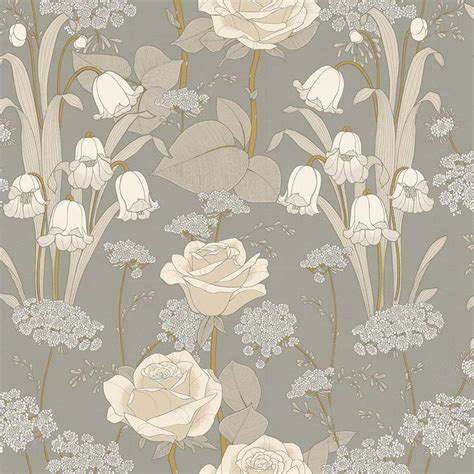 Maybe you would like to learn more about one of these? Wallpaper FLEUR ART NOUVEAU MASTIC - 51197017-en by the wallpaper collection Melody - Lutèce ...