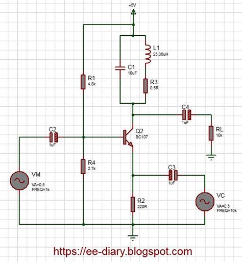 Am Modulator Using Bjt Transistor Modulators Transistors Electronic