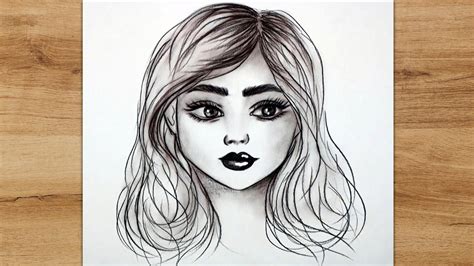 Beautiful Girl Face Sketch Step By Step Learn To Draw A Girl Face Youtube