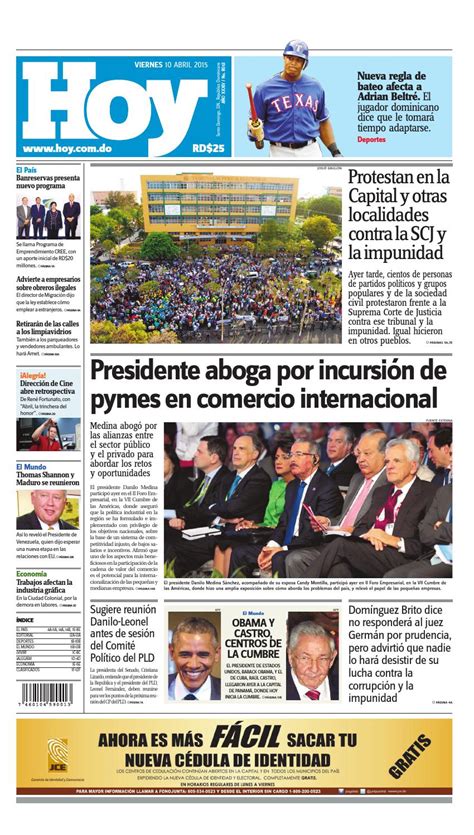 Periódico Viernes 10 De Abril By Periodico Hoy Issuu