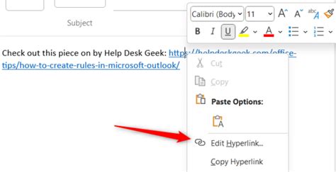 How To Rename A Hyperlink In Microsoft Outlook