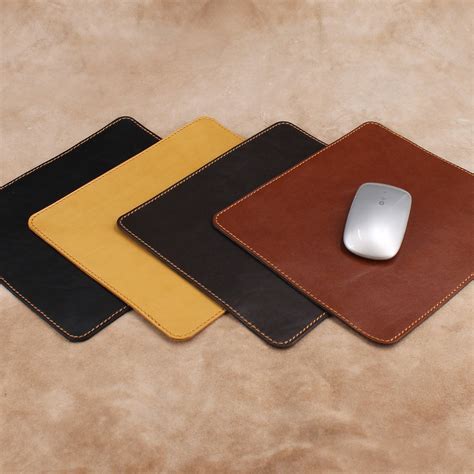 Leather Mouse Pad Real Leather Mouse Mat Leather Mouse Pad Etsy
