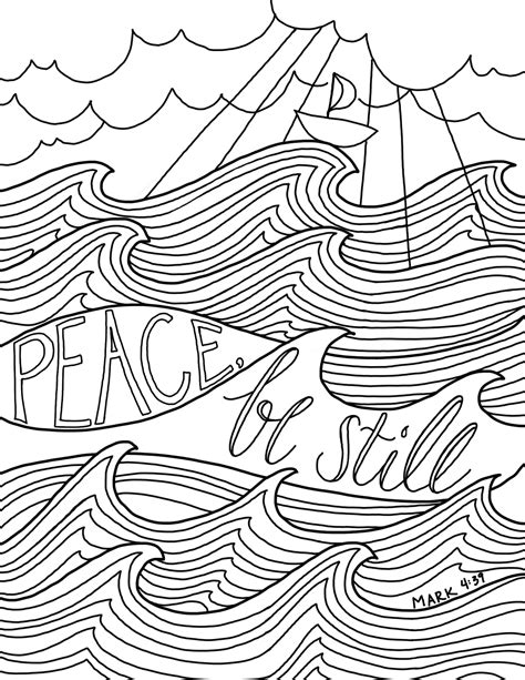 Just What I {squeeze} In Peace Be Still A New Coloring Page Lds Coloring Pages Bible