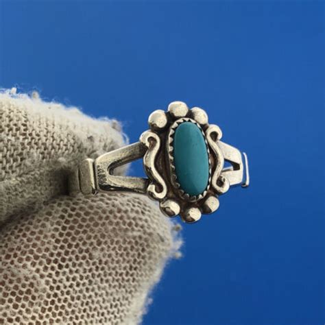 Bell Trading Post Native American Sterling Silver Oval Turquoise