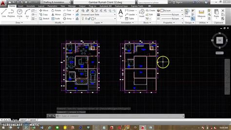 CARA MUDAH MEMBUAT DENAH RUMAH 2 LANTAI | TUTORIAL BELAJAR AUTOCAD 12