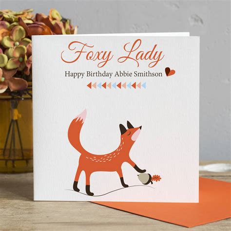 Foxy Lady Birthday Card By Lisa Marie Designs