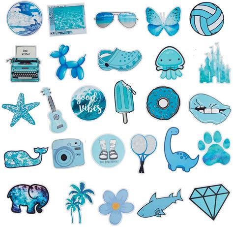Cute Aesthetic Blue Stickers 720 X 872 Jpeg 123 Kb