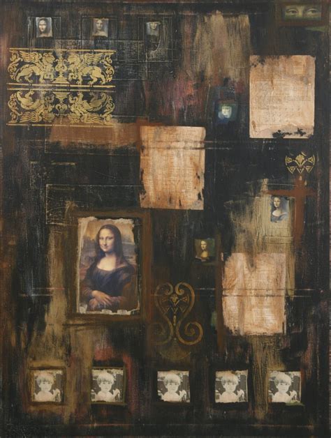 25 Off Original Mixed Media Collage Featuring Mona Lisa And Vintage
