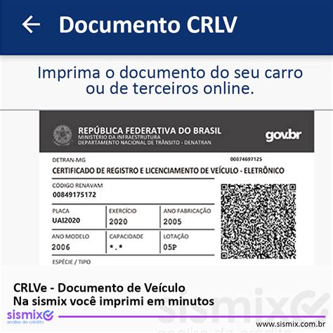 Baixe Seu Crlv Digital Pela Placa Sismix Consultas