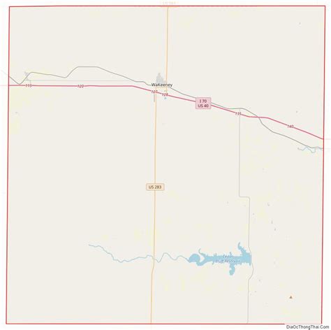 Map Of Trego County Kansas