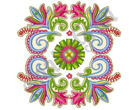 Paisley Flowers Embroidery Design Machine Embroidery Design Beautiful
