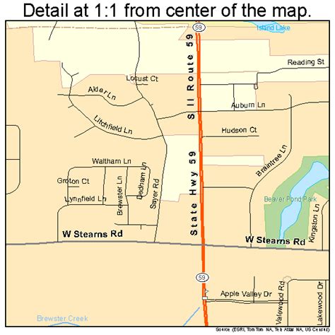 Bartlett Illinois Street Map 1704013