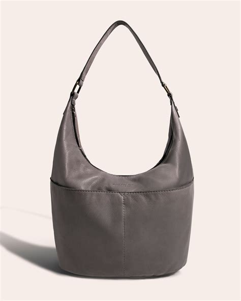American Leather Co Carrie Hobo Ash Grey