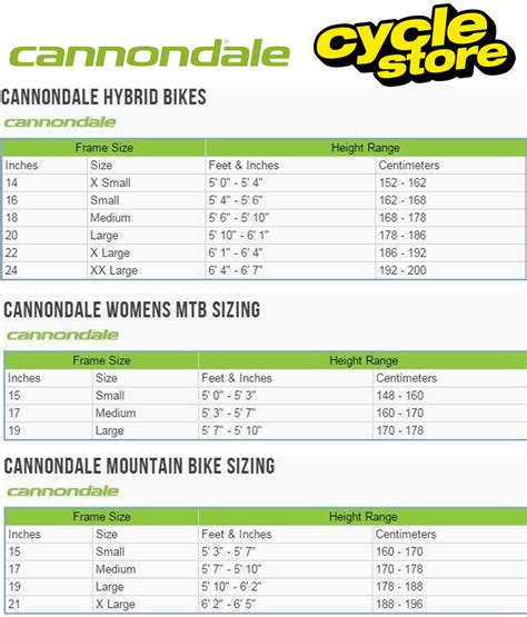 Cannondale Size Calculator Cannondale Road Bike Size Calculator