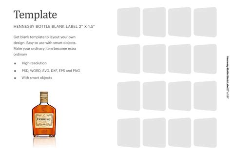 Hennessy Bottle Label Size