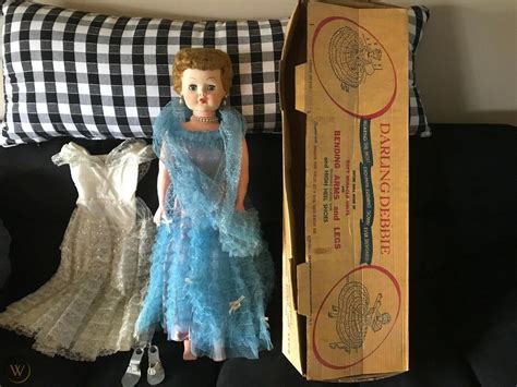 Vintage 30 Darling Debbie Box 50s Doll Dressed Wshoes Jewelry And