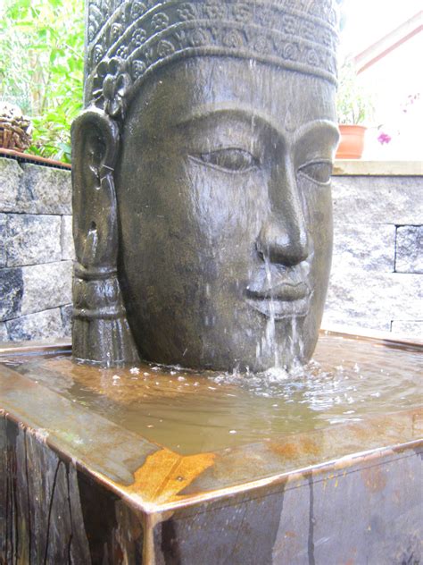 Wasserspiel buddha kopf l60/b40/h84 cm; Buddha-Kopf Khmer - Wasserspiel | Klassische ...