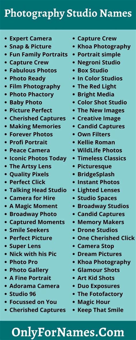 Photography Studio Names And Photography Business Names Ideas 2021