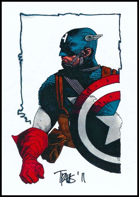 Captain America By Travis Charest Captain America Comic Art