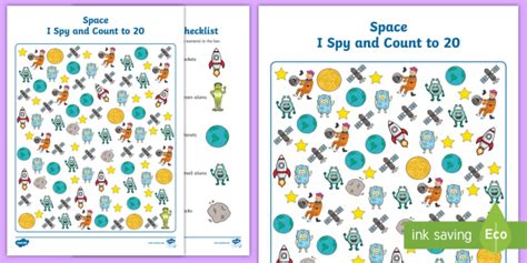 Nss Space I Spy And Count Activity To 20 Teacher Made
