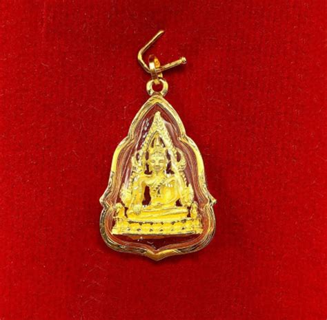 Thai Buddha 22k Gold Pendant Holy Phra Buddha Chinnarat Amulet Etsy