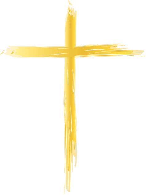 Crucifix Yellow Thin Cross Cliparts Png Download 24713300 Free