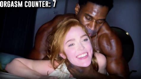 Redhead Has Shaking Orgasms On Bbc With Orgasm Counter