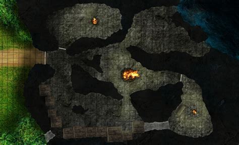Goblin Cave 25x25 Cave Map Battlemaps Dungeon Maps Fa