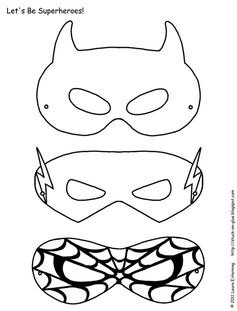 Print and decorate these four free printable mask templates into awesome paper superhero masks. 9 Best Images of Printable Superhero Mask Cutouts - Super ...
