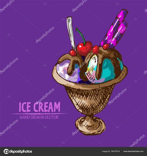 Vector Digital L Nea Detallada Arte Helado Vector Gr Fico Vectorial Frimufilms Imagen