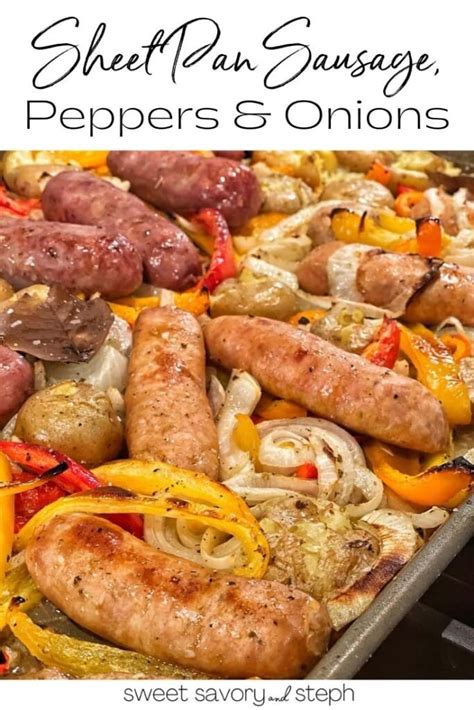 You need to enable javascript to run this app. Sheet Pan Sausage, Peppers and Onions - Sweet Savory and Steph