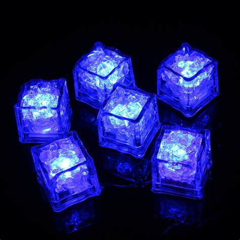 Light Up Ice Cubes 12 Pack Multi Color Led Ice Cubes Reusable Glowing