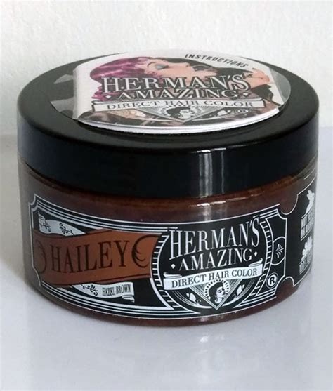 Testing herman's amazing hair dye for the first time, in silver sylvia. Hermans Amazing Direct Hair Dye Hailey Hazel Brown ...