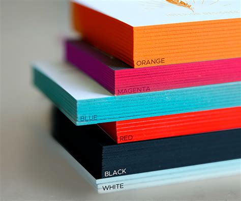 Painted Edge Business Cards Printing Color Edge Business Card In Los