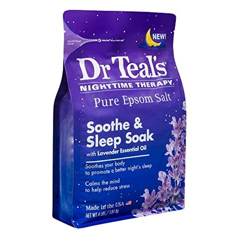 Dr Teals Epsom Salt Bath Soaking Solution Soothe And Sleep Lavender 4 Lb Pricepulse